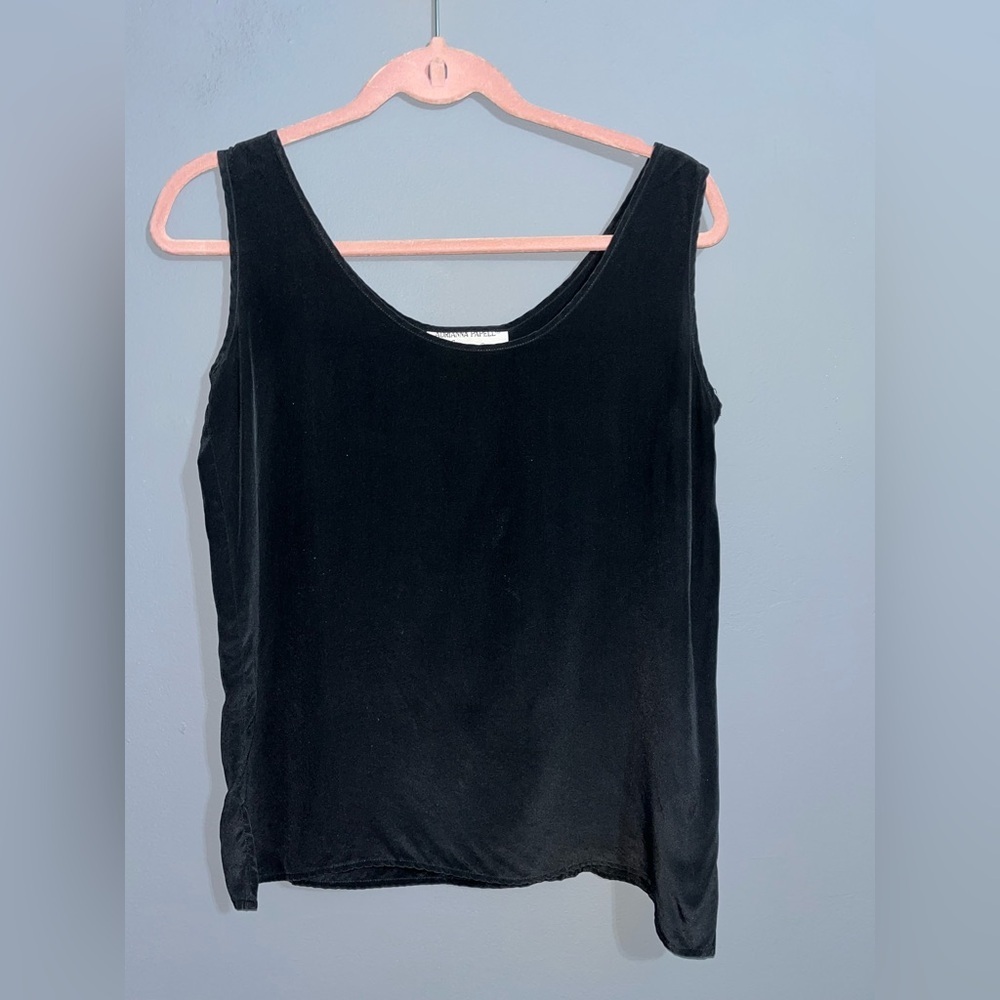 Adrianna Papell Black silk Sleeveless Tank Top size small